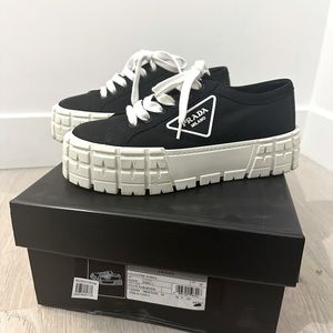 Prada Lug Sole Platform Sneakers Size 38 (US 8)